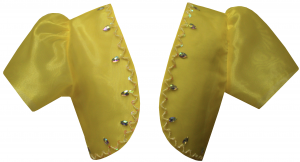 GIRLS ORGANZA JACKETS W/ BEADS (YELLOW)